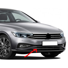 Верхня смужка в бампер (2019-2026 1 шт нерж) для Volkswagen Passat B8 рр
