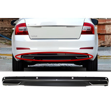 Задній дифузор DPT V-3 (SD чорний матовий) для Skoda Octavia III A7 2013-2019 рр