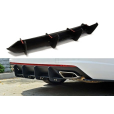 Задній дифузор DPT V-5 (SD чорний матовий) для Skoda Octavia III A7 2013-2019 рр