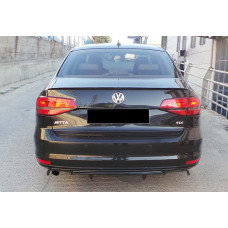 Задній дифузор DPT (2014-2018 чорний глянець) для Volkswagen Jetta рр
