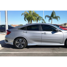 Бокові пороги DPT V-1 (Під фарбування) для Honda Civic Sedan X 2016-2021 рр