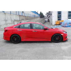 Бокові пороги DPT V-3 (Під фарбування) для Honda Civic Sedan X 2016-2021 рр