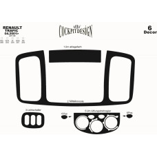 Накладки на панель (маленький комплект) Дерево для Opel Vivaro 2001-2015 рр