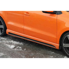 Бокові пороги DPT V-4 (Під фарбування) для Volkswagen Polo 2010-2017 рр