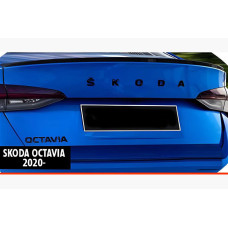 Спойлер DPT V-2 (чорний глянець) для Skoda Octavia IV A8 2020- рр