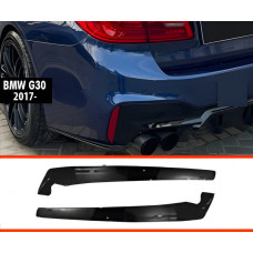 Задние накладки FLAP DPT (для M-Sport/M5 F90, черный глянец) для бмв 5 серия G30/G31 2017-2023 гг