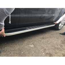 Бокові пороги Tayga V2 (2 шт., алюміній) для Volkswagen Amarok 2010-2022 рр