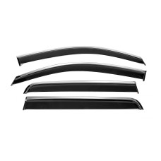 Вітровики з хромованим молдингом Niken Luxury (2011-2015, 4 шт) для Toyota Hilux рр