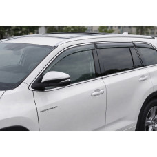 Вітровики з хромованим молдингом Niken Luxury (6 шт) для Toyota Highlander 2013-2019 рр