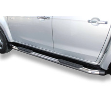 Бокові пороги Amazon Chome (2 шт., нерж) для Volkswagen Amarok 2022- рр