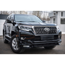 Накладка на передній бампер TRD (2017-) Чорний колір для Toyota Land Cruiser Prado 150 2009-2023 рр