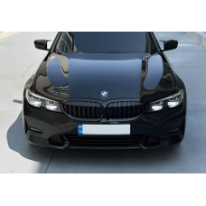 Решітка радіатора 1 Bar (2018-2022 чорний глянцевий) З місцем під камеру для бмв 3 серія G20/G21 2018- рр