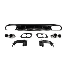 Задній дифузор з насадками E53-Design (для Base) для мерседес E-сlass W213 2016-2023 рр