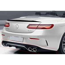 Задній дифузор Black з насадками Chrome (Дизайн AMG53) для мерседес E-class coupe C238 2016-2024 рр