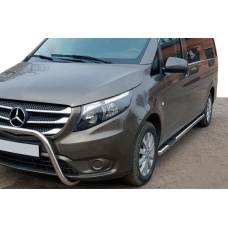 Бічні труби 2 шт. нерж.) d70 Довга база для мерседес Vito/V-class W447 2014- рр