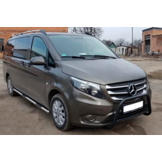 Кенгурятник WT006 Black (нерж.) для мерседес Vito/V-class W447 2014- рр