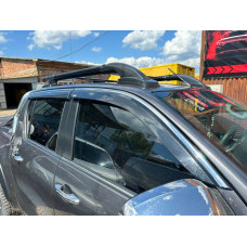 Вітровики з хромованим молдингом (4 шт, Niken) для Toyota Hilux 2015- рр