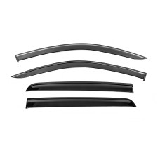 Вітровики з хромованим молдингом Niken Luxury (4 шт) для Toyota Hilux 2015- рр