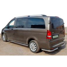 Задняя защита углы AK003 (нержавейка) для мерседес Vito/V-class W447 2014- гг