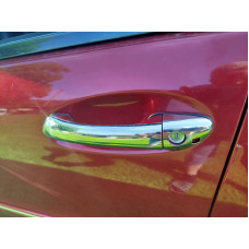 Накладки на ручки (4 шт, нерж) Carmos - Турецька сталь для мерседес E-сlass W211 2002-2009 рр