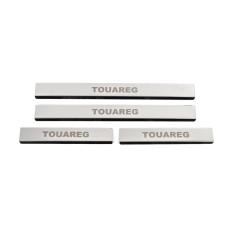 Накладка на пороги Carmos V1 (4 шт, нерж) для Volkswagen Touareg 2010-2018 рр