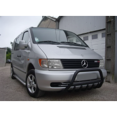 Кенгурятник WT003 Black (нерж.) для мерседес Vito W638 1996-2003 рр