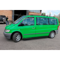 Бічні труби Black (2 шт. нерж.) d60 для мерседес Vito W638 1996-2003 рр