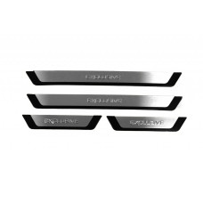 Накладки на пороги Flexill (4шт, нерж) Exclusive для бмв X1 E84 2009-2015 рр