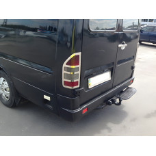 Накладки на стопи (2 шт., нерж.) Carmos - Турецька сталь для мерседес Sprinter W901/902/903/904/905 1995-2006 рр