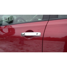 Накладка на ручки (4 шт, нерж) Без чіпа, Carmos - Турецька сталь для Nissan Navara 2006-2015 рр