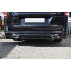 Накладка на задній бампер V2 (під фарбування) для мерседес Vito/V-class W447 2014- рр