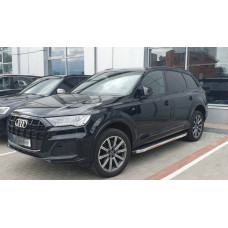 Бокові пороги BlackLine (2 шт., Алюміній) для Ауди Q7 2015-2026 рр