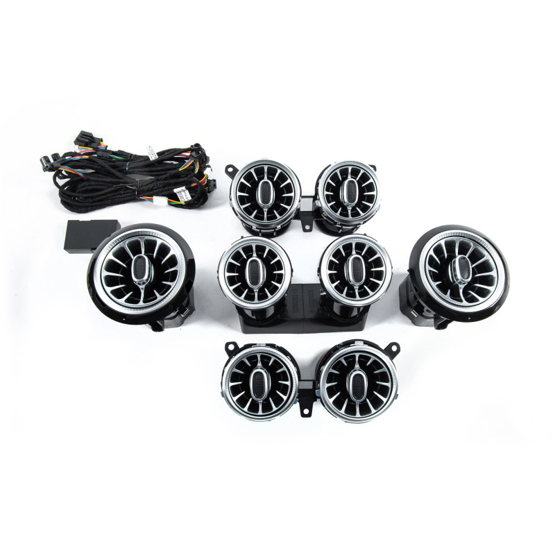 Дефлектори вентиляційні LED (64 color) для Mercedes E-сlass W213 2016-2023 рр