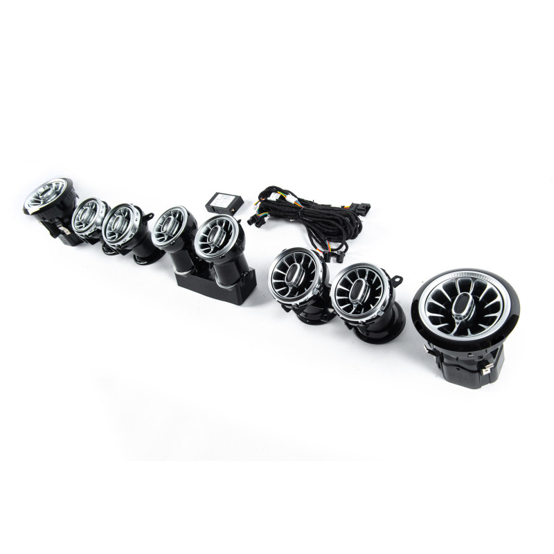 Дефлектори вентиляційні LED (64 color) для Mercedes E-сlass W213 2016-2023 рр