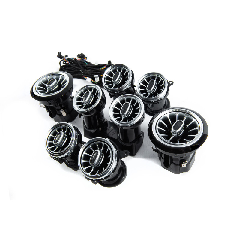 Дефлектори вентиляційні LED (64 color) для Mercedes E-сlass W213 2016-2023 рр