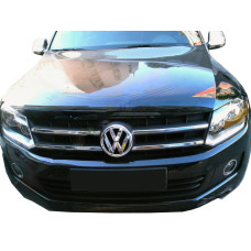 Накладки на решітку 2010-2016 (вузькі смужки, 4 шт, нерж) Carmos - Турецька сталь для Volkswagen Amarok рр