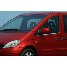 Нижні молдинги стекол (2 шт. нерж.) для мерседес Vaneo W414 2001-2005 рр