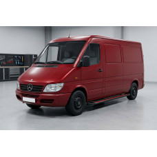 Бокові пороги Maya Red (2 шт., алюміній) Довга база для мерседес Sprinter W901/902/903/904/905 1995-2006 рр