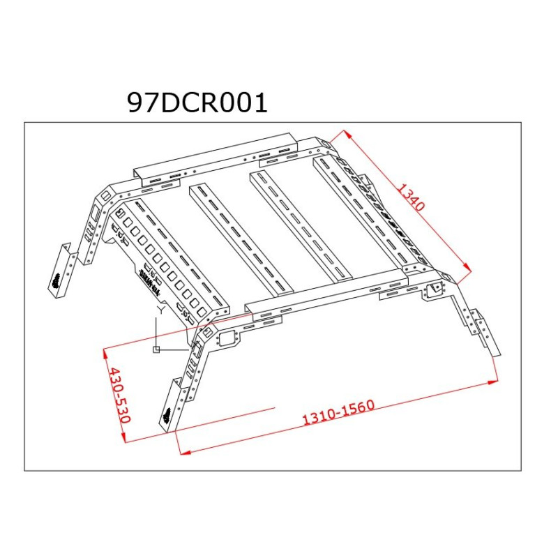 Роллбар Dakar Bed Rack для Isuzu D-Max 2019- рр