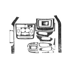 Накладка на панель Meric (передняя часть) 2004-2006, Карбон для мерседес Viano