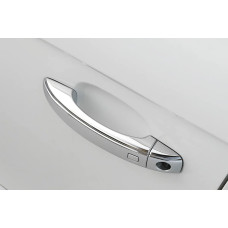 Накладки на ручки з кнопками (4 шт., нерж.) для Ауди A5 2007-2015 рр