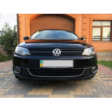 Накладка на противотуманки (2 шт. нерж) OmsaLine - Італійська нержавійка для Volkswagen Jetta 2011-2018 рр