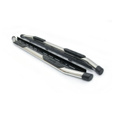 Бокові пороги Amazon Inox (2 шт., нержавійка) 76мм для мерседес X class 2017-2020 рр