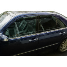 Нижня окантовка стекол (4 шт, нерж) Carmos - Турецька таль для мерседес E-сlass W210 1995-2002 рр