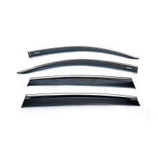 Вітровики з хромованим молдингом (4 шт., Niken) для Volkswagen Tiguan 2016-2023 рр