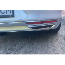 Накладки імітація глушника SD/SW (2015-2018 2 шт нерж) Carmos - Турецька сталь для Volkswagen Passat B8 рр