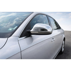 Накладки на дзеркала 2009-2012 (2 шт., нерж) для Ауди A6 C6 рр
