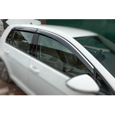 Вітровики з хромованим молдингом HB (4 шт Niken) для Volkswagen Golf 7/E-Golf 2012-2020 рр