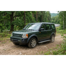 Бокові пороги Maydos V2 (2 шт., алюміній -2026 нерж) для Land Rover Discovery III 2004-2009 рр