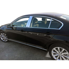 Молдинг дверних стійок (нерж) для Volkswagen Passat B8 2015-2023 рр